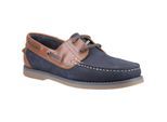 Hush Puppies Wilson Leren Mannen Marineblauwe/Tan Boten schoenen