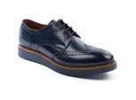 Base London Joe Leder Herren Navy Brogues Schuhe