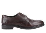 Hush Puppies Santiago Leren Heren Bruine Brogues Schoenen