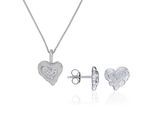 Orphelia 'Hazel' Dames 925 Sterling Zilver Set: Ketting-Pendant + Oorbellen - Zilver SET-7082