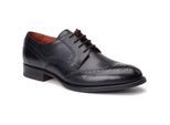Base London Bell Leren Heren Zwarte Brogues Schoenen
