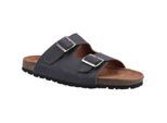 Hush Puppies Nash Slider Leren Heren Sandalen Zwart