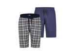 Phil & Co. Berlin Herren Pyjamashorts Cozy Classics 2-Pack Schlafshorts, Pyjama Shorts,