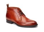 Base London Wallis Leder Herren Ankle Boots in verbranntem Tan