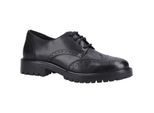 Hush Puppies Athena Senior Meisjes Zwart Leren Brogues