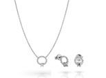 Orphelia 'Premium' Dames 925 Sterling Zilveren Set: Hanger + Oorbellen - Zilver SET-7562