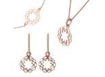 Orphelia 'Jasmine' Damen-Set aus 925er Sterlingsilber: Armband + Ohrringe + Halskette - Rosé SET-7076/1