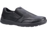 Hush Puppies Aaron Leren Zwarte Heren Loafers
