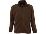 SOLS Volwassen uniseks fleecejack North (Donkere chocolade)