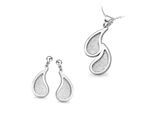 Orphelia Dames 925 Sterling Zilveren Set: Ketting-Hanger + Oorbellen - Zilver SET-5060