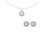 Orphelia Dames 925 Sterling Zilver Set: Ketting-Pendant + Oorbellen - Zilver SET-5256