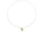 Orphelia Damen 925 Sterling Silber Kette mit Anhänger - Silber/Gold ZH-6039/1