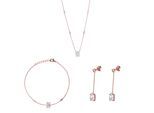 Orphelia 'Elodie' Damen-Set aus 925er Sterlingsilber: Kette + Armband + Ohrringe – Rosé SET-7419