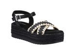 Hush Puppies Jemma Espadrille Polyurethan Damen schwarze Sandalen