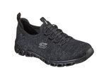 Skechers Glide Step Textiel Dames Zwarte Sneakers
