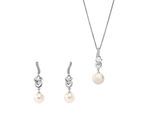 Orphelia 'Clara' Dames 925 Sterling Zilveren Set: Ketting-Pendant + Oorbellen - Zilver SET-7515