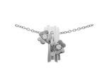 Orphelia Damen-Kette aus 925er Sterlingsilber mit Anhänger – Silber/Schwarz ZH-6039/2