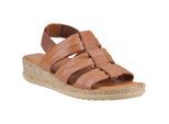 Hush Puppies Eden Weite Leder Damen Sandalen in Tan