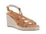 Hush Puppies Jenny Espadrille Wedge Suède Dames Tan Hakken