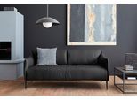 2,5-Sitzer W.SCHILLIG "sally Design-Sofa, Loungesofa, bequem, schmale Armlehnen, Breite 194cm", schwarz (schwarz z59), B:194cm H:78cm T:84cm, Longlife Xtra-Leder Z59: Glattleder mit modischer Prägung. Hautstärke 0, 9 - 1, 1 mm., Sofas, 2 5-Sitzer, mit Metallfüßen in Schwarz pulverbeschichtet, Breite 194 cm