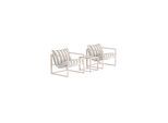 Gartenlounge-Set VENTURE HOME "Messina, großzügiges Outdoor-Set für hohen Sitzkomfort", beige, beige und weiß, beige, B:75cm H:61cm T:75cm, Glas, Polyester, Stahl, Sitzmöbel-Sets, Gartenlounge-Set, Loungemöbel mit Stoffbezug, angenehm, weich