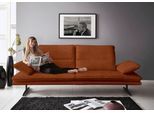 2,5-Sitzer W.SCHILLIG "broadway, Designsofa mit tollem Sitzkomfort", braun (cognac z69), B:236cm H:94cm T:96cm, Longlife Xtra-Leder Z69: Das feinnarbige, gedeckte Softleder Z69 besticht durch seine außergewöhnliche Weichheit im trendigen »Vintage-Look«, Hautstärke 0, 9 - 1, 1 mm, Sofas, 2 5-Sitzer, Sitztiefenverstellung, Kopfteil- & Seitenteilverstellung, Breite 236cm