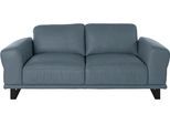 2-Sitzer W.SCHILLIG "montanaa Designsofa mit erstklassigem Sitzkomfort, Federkern", blau (blau z69), B:192cm H:78cm T:94cm, Sofas, 2-Sitzer, mit Metallkufen in Schwarz pulverbeschichtet, Breite 192 cm
