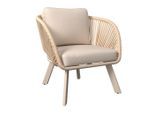 Ambia Garden Loungesessel , Beige , Metall, Textil , Füllung: Schaumstoff , Rundrohr , 83x77x82 cm , Gartenmöbel, Loungemöbel, Lounge-Serien