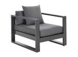 Amatio Pro Loungesessel, Anthrazit, Metall, Textil, Füllung: Schaumstoff, Kufe, 76x60x90 cm, Bsci, Loungemöbel, Loungesessel