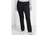 Stretch-Hose SHEEGO, Damen, Gr. 24, Kurzgrößen, schwarz, 97% Baumwolle, 3% Elasthan, unifarben, Hosen