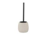 Wenko Wc-Bürstengarnitur Torretta, Schwarz, Hellgrau, Metall, 12.5x37.5x12.5 cm, Bürstenkopf abnehmbar, austauschbar, rostfrei, Badezimmer, WC Ausstattung, WC Bürstengarnituren