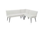 Livetastic Eckbank, Beige, Metall, Textil, 5-Sitzer, 195x157 cm, Esszimmer, Bänke, Eckbänke