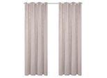 Gardine HEINE HOME Gr. 1, grau (taupe), B:140cm H:160cm, Polyester, Gardinen, Gardine