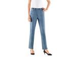 Schlupfjeans CASUAL LOOKS, Damen, Gr. 24, Kurzgrößen, blau (blau, bleached), 98% Baumwolle, 2% Elasthan, unifarben, lang, Jeans Schlupfjeans