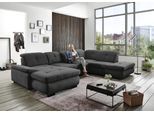 Ecksofa DIE PLANBAR "MP-IN16012 U-Form, mit Federkern-Polsterung", grau, B:371cm H:85cm T:195cm, 85% Polyester;15% Nylon, Sofas, Ecksofa, inkl. Sitztiefenverstellung wahlweise mit weiteren Funktionen