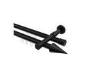 GARDINENSTANGE INNENLAUF Prestige Savio 480 cm (geteilt in 3 x 160 cm), 2-läufig, 20 mm Ø Schwarz