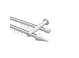 GARDINENSTANGE INNENLAUF Platon Savio 240 cm (geteilt in 2 x 120 cm), 2-läufig, 20 mm Ø Weiß