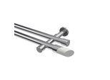 GARDINENSTANGE Prestige Verano 360 cm (geteilt in 2 x 180 cm), 2-läufig (ohne Ringe), 20 mm Ø Chrom