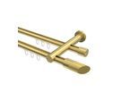 GARDINENSTANGE INNENLAUF Platon Verano 140 cm, 2-läufig, 20 mm Ø Messing-Optik