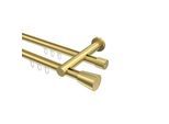 GARDINENSTANGE INNENLAUF Platon Sitra 540 cm (geteilt in 3 x 180 cm), 2-läufig, 20 mm Ø Messing-Optik