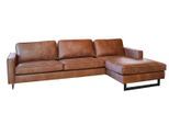 ECKSOFA VILNIUS Braun Lederfaserstoff