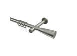 GARDINENSTANGE Prestige Tanara 160 cm, 1-läufig, 20 mm Ø Edelstahl-Optik