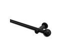GARDINENSTANGE Platon Luino 420 cm (geteilt in 3 x 140 cm), 1-läufig (ohne Ringe), 20 mm Ø Schwarz