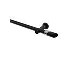 GARDINENSTANGE Platon Verano 260 cm (geteilt in 2 x 130 cm), 1-läufig (ohne Ringe), 20 mm Ø Schwarz