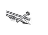 GARDINENSTANGE RUNDROHR-INNENLAUF Prestige Savio 140 cm, 2-läufig, 20 mm Ø Chrom