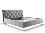 POLSTERBETT ANNY Silber Velvet