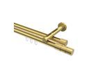 GARDINENSTANGE INNENLAUF Siteno Elanto 400 cm (geteilt in 2 x 200 cm), 2-läufig, 20 mm Ø Messing-Optik