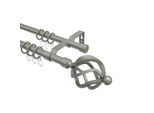 GARDINENSTANGE Olymp Paolo 140 cm, 2-läufig, 16 mm Ø Chrom matt