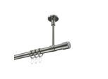 GARDINENSTANGE Sonette Santo 520 cm (geteilt in 4 x 130 cm), 1-läufig, 20 mm Ø Edelstahl-Optik