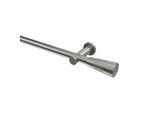 GARDINENSTANGE Platon Tanara 120 cm, 1-läufig (ohne Ringe), 20 mm Ø Edelstahl-Optik
